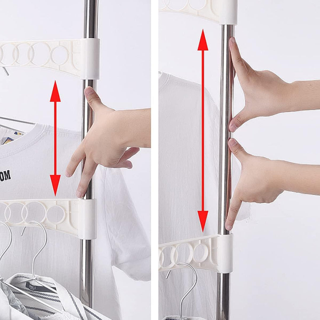 Perchero extensible, diseño telescópico de suelo a techo 360,