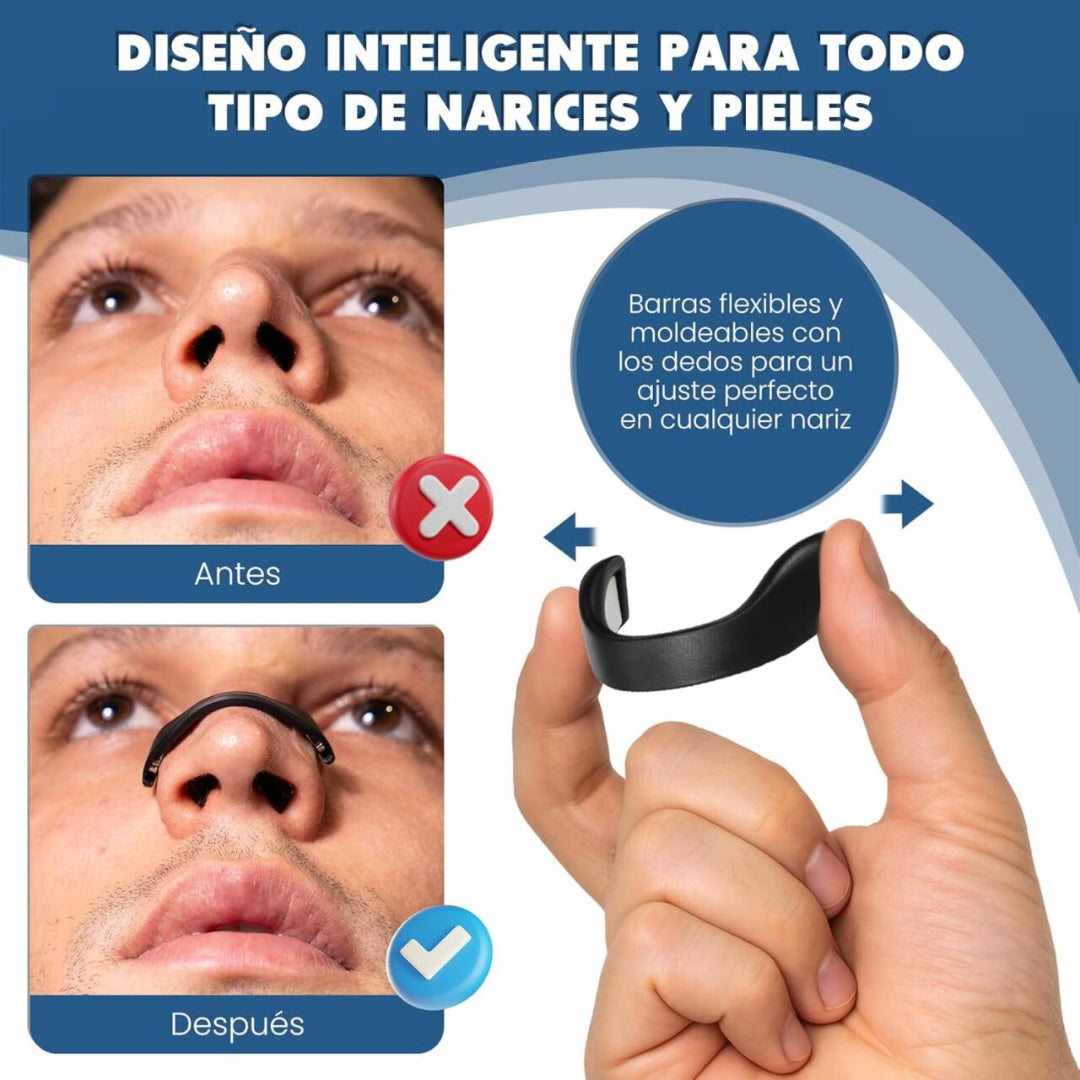Tiras Nasales Magnéticas Premium Dispositivo Antirronquidos, mejora la respiración y la oxigenación, máxima adhesión para deporte y dormi.