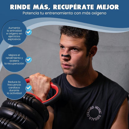 Tiras Nasales Magnéticas Premium Dispositivo Antirronquidos, mejora la respiración y la oxigenación, máxima adhesión para deporte y dormi.