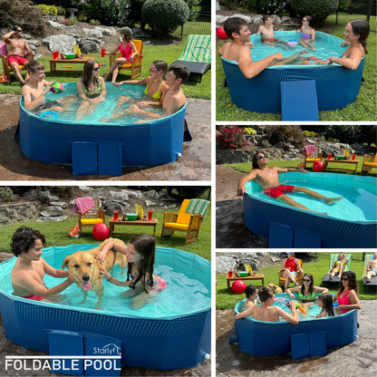 Piscina portátil FOLDABLE POOL, capacidad de 600 litros, tamaño M