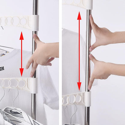 Perchero extensible, diseño telescópico de suelo a techo 360,
