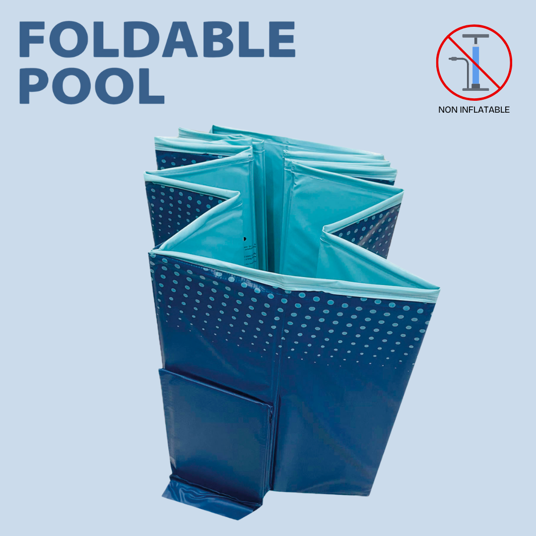Piscina portátil FOLDABLE POOL, capacidad de 600 litros, tamaño M